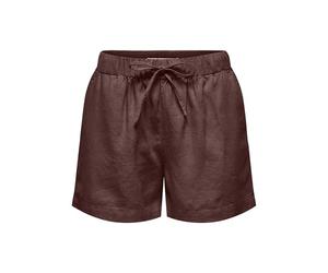 ONLY Women's Onlgoa Mw Lin Bl Pull-Up Shorts CC PNT, Stone Brown, M