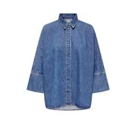 ONLY Women's Onlgrace 3/4 DNM Shirt Cro Noos, Medium Blue (Medium Blue Denim), S