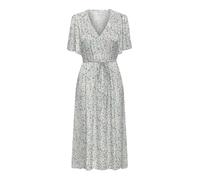 ONLY Women's Onlhalia Life S/S WVN Noos Summer midi Dress with Short Sleeves and V-Neck, Gray Mist, XL