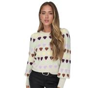 ONLY Women's Onlhazel LS O-Neck Bf KNT Sweater, Pumice Stone/Detail:Melange, L
