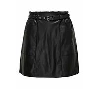 ONLY Women's Onlheidi Faux Leather Belt Skirt Cc OTW, Black, L