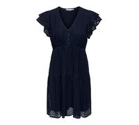 ONLY Women's Onlhelena Lace Capsl Dress WVN Noos Summer, Blue, XL