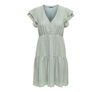 ONLY Women's Onlhelena Lace Capsl WVN Noos Everyday Dress with V-Neck and Short Sleeves, Jadeite, M