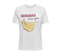 ONLY Women's Onlhenny Life Reg S/S Top Box JRS, Bright White, S