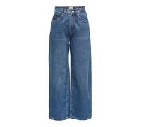 ONLY Women's Onlhope Ex Hw Wide DNM Add465 Noos Trouser, Medium Blue (Medium Blue Denim), 32W x 30L