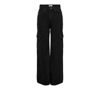 ONLY Women's Onlhope Ex Hw Wide Po DNM Jeans Add, Washed Black, 27W x 30L
