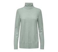ONLY Women's Onlibi Ls Long Slit Rollneck Cc KNT Knitted Jumper, Aqua Grey/Detail: Melange, S