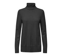 ONLY Women's Onlibi Ls Long Slit Rollneck Cc KNT Knitted Jumper, Black, S