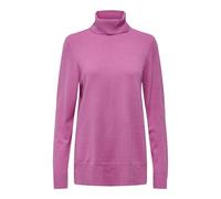 ONLY Women's Onlibi Ls Long Slit Rollneck Cc KNT Knitted Jumper, Super Pink, S