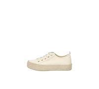 ONLY Women's Onlida-1 Lace Up Espadrille Trainers Espandrillos, Cream, 4 UK