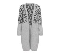 ONLY Women's Onljade Animal Ls Cardigan KNT Nca, Light Grey Mix, L