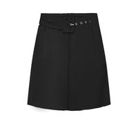 ONLY Women's Onljakiri Linen Buckle Shorts PTM, Black, M