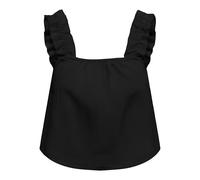 ONLY Women's Onljakiri Linen Short Singlet Ptm, Black, M