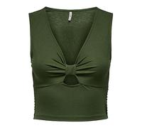 ONLY Women's Onljany S/L Twist JRS Top, Green, XXL