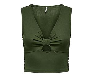 ONLY Women's Onljany S/L Twist JRS Top, Green, XXL