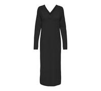 ONLY Women's Onljeanett Life LS V-Neck Dress CC KNT Dress, Black, L