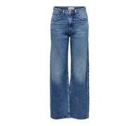 ONLY Women's Onljuicy Hw Wide DNM Dcc637 Noos Jean Pants, Medium Blue (Medium Blue Denim), 25W x 32L