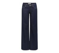 ONLY Womens Onljuicy Lw Wide Leg DNM Rinse Mae Noos, Dark Denim Blue, 27W / 32L UK