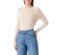 ONLY Women's Onljulie Life LS Button O-Neck CC KNT Pullover Sweater, Oxford Tan/Detail: Melange, M
