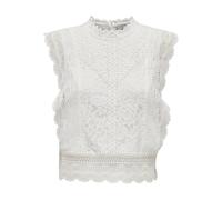 ONLY Women's ONLKARO S/L LACE TOP WVN Vest, Cloud Dancer, L