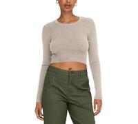 ONLY Women's Onlkarol Ls Crop O-Neck KNT Noos Sweater