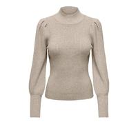 ONLY Women's Onlkatia KNT Noos L/S Highneck Pullover Sweater, Mocha Meringue/Detail: w. Melange, XL
