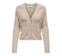 ONLY Women's Onlkatia Ls Cable V-Neck Cardi KNT Noos Cardigan Sweater, Mocha Meringue, XL