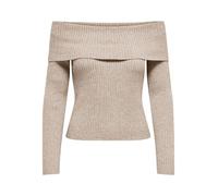 ONLY Onlkatia Ls Off Shoulder KNT Noos, Mocha Meringue, M