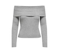 ONLY Women's Onlkatia Ls Off Shoulder KNT Noos, Ultimate Grey, S