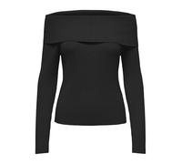 ONLY Women's Onlkatia Ls Off Shoulder KNT Pullover Sweater, Black, L