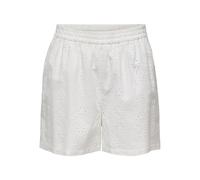 ONLY Women's Onlkelly Emb Shorts WVN, Cloud Dancer, XS