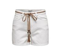 ONLY Women's Onlkelly Hw Shorts DNM Azg017, White (White Denim), M