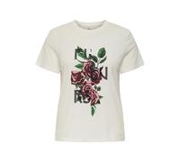 ONLY Women's Onlkita Reg S/S Flowers Top Box JRS, Cloud Dancer, XS