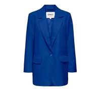 ONLY Women's Oversized Long Sleeve Blazer Stylish Essential Cardigan Business Jacket Coat ONLLANA-Berry, Colours:Dark-Blue, Size:36