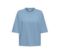 ONLY Womens Onllara S/S Boxy Tee JRS Regular Fit T-Shirt with O-Neck: A Must-Have for The Whole Season, Soft Chambray, M UK