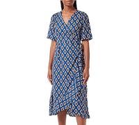 ONLY Women's ONLLEAH S/S WRAP MIDI Dress EX PTM, Surf The Web/AOP:Graphic Glam, XL