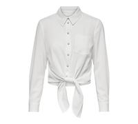 ONLY Women's ONLLECEY LS Knot DNM Shirt NOOS Blouse, Cloud Dancer, XS