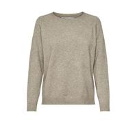 ONLY Women's Onllesly Kings L/s Pullover KNT Noos Sweater, Multicolour (Beige Detail: with Melange), Medium