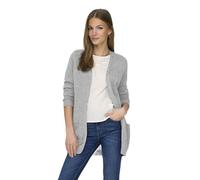 ONLY Women's Onllesly L/S Open Cardigan KNT Noos Long, Ultimate Grey, L