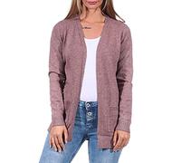 ONLY Women's Onllesly L/S Open Knt Noos Cardigan Sweater, Rose Browndetail: W Melange, M UK