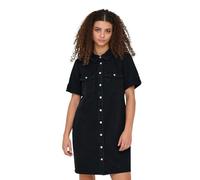 ONLY Women's Onllisa S/S DNM Dress Gua, Washed Black, L