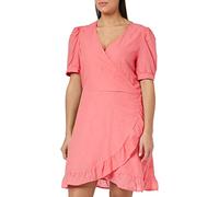 ONLY Women's ONLLISA SS WRAP Dress WVN, Calypso Coral, S