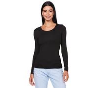 ONLY Women's Onllive Love Life L/s Oneck Top Noos JRS T-Shirt, Black, S