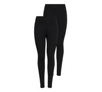 ONLY Women's Onllive Love New Leggings 2-pk Noos, Black (Black Pack: Black and Black), 40 (Medium) (Pack of 2)