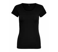 ONLY Womens Onllive Love S/S O-neck Top Jrs Blouse, Black, XL UK