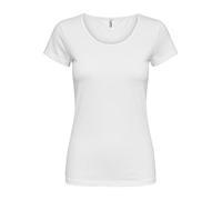 ONLY Womens Onllive Love S/S O-neck Top Jrs Blouse, White, XS UK
