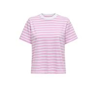 ONLY Women's Onllivina S/S Tee JRS T-Shirt, Candy/Stripes: White Stripes, XS