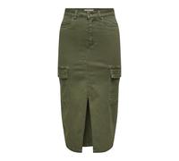 ONLY Women's Onllola Hw Cargo Long Slit Skir PNT Noos Skirt, Olive Night, XS