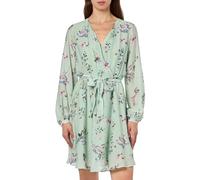 ONLY Women's Onllucca L/S Wrap Dress Ptm, Subtle Green/AOP:OCC. Romantic Garden, XS