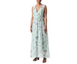 ONLY Women's Onllucca S/L Long Dress Cs Ptm Summer Dress, Subtle Green/AOP:OCC. Romantic Garden, S
